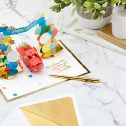 Hallmark Celebrating You Red Truck And Banner 3D Pop-Up Birthday Card -Hallmark Shop Red Truck and Banner 3D PopUp Birthday Card 1299LAD2896 08