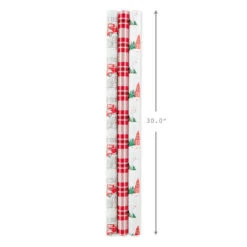 Hallmark Rustic Winter 3-Pack Reversible Metallic Christmas Wrapping Paper, 120 Sq. Ft. -Hallmark Shop Rustic Winter Reversible Christmas Wrapping Paper 5JXW1034 03