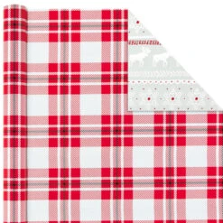 Hallmark Rustic Winter 3-Pack Reversible Metallic Christmas Wrapping Paper, 120 Sq. Ft. -Hallmark Shop Rustic Winter Reversible Christmas Wrapping Paper 5JXW1034 05