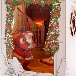 Hallmark Spirit Of Christmas Musical 3D Pop-Up Christmas Card With Light -Hallmark Shop Santa Shadow Box 3D PopUp Music Light Christmas Card 1099XOD4034 06