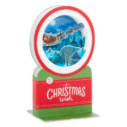 Hallmark Santa's Sleigh Snow Globe Musical 3D Pop-Up Christmas Card With Motion 13 Hallmark Santa's Sleigh Snow Globe Musical 3D Pop-Up Christmas Card With Motion -Hallmark Shop Santa Sleigh Snowglobe 3D PopUp Music Motion Christmas Card 1299XOD9985 03