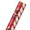 Hallmark Santa And Stripes 2-Pack Christmas Wrapping Paper Assortment, 160 Sq. Ft. -Hallmark Shop Santa and Stripes Assorted Christmas Wrapping Paper 5JXW1055 01