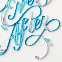 Hallmark Happily Ever After Quilled Paper Handmade Wedding Card -Hallmark Shop Script Letters Quilled Paper Handmade Wedding Card 1299LAD9615 04