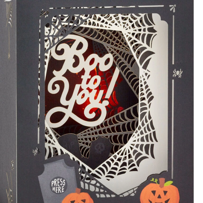 Hallmark Boo To You Musical 3D Pop-Up Halloween Card With Light 7 Hallmark Boo To You Musical 3D Pop-Up Halloween Card With Light - Image 5