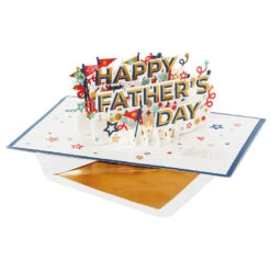 Hallmark Celebrate Stars And Pennants 3D Pop-Up Father's Day Card -Hallmark Shop Stars and Pennants 3D PopUp Fathers Day Card 1299IMM2045 02