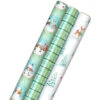 Hallmark Pastel Christmas Prints 3-Pack Wrapping Paper, 120 Sq. Ft. -Hallmark Shop Storybook Scenes 3Pack Christmas Wrapping Paper 5JXW1081 01