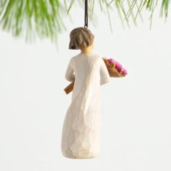 Willow Tree Girl With Tulip Bouquet 2023 Ornament, 4" -Hallmark Shop Willow Tree Girl With Tulip Bouquet Ornament 28211 02