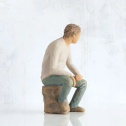 Willow Tree My Guy Figurine, 6" -Hallmark Shop Willow Tree Man Sitting Figurine 28042 04
