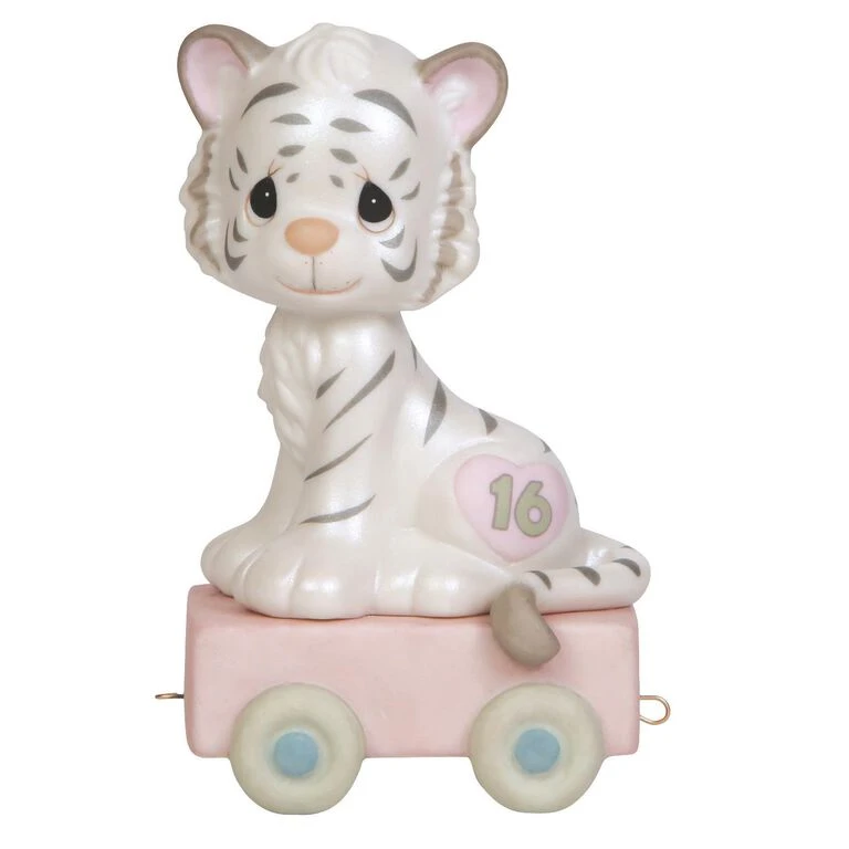 Precious Moments 16 And Feline Fine White Bengal Tiger Figurine, Age 16 3 Precious Moments 16 And Feline Fine White Bengal Tiger Figurine, Age 16